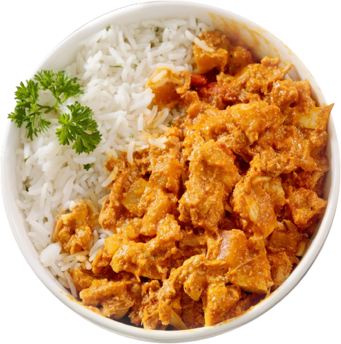 Chicken Tikka Masala With Rice Naan