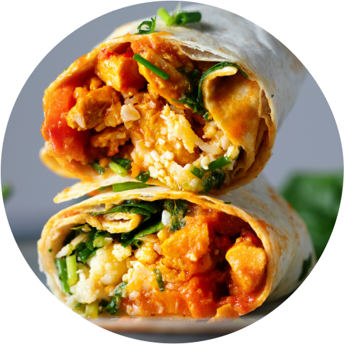 Paneer tikka wrap
